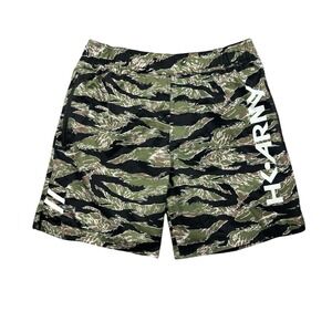 HK Army Shorts Men Small Tiger Stripe Camo Paintball Lined Zip Pockets